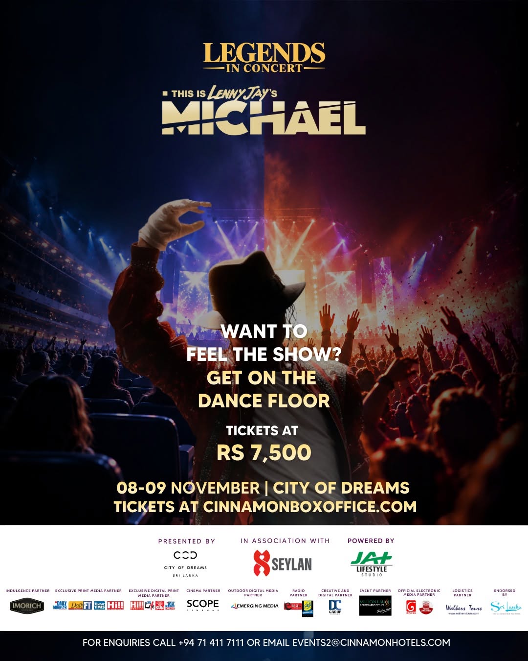 Lenny Jay’s Michael live at City of Dreams Sri Lanka!